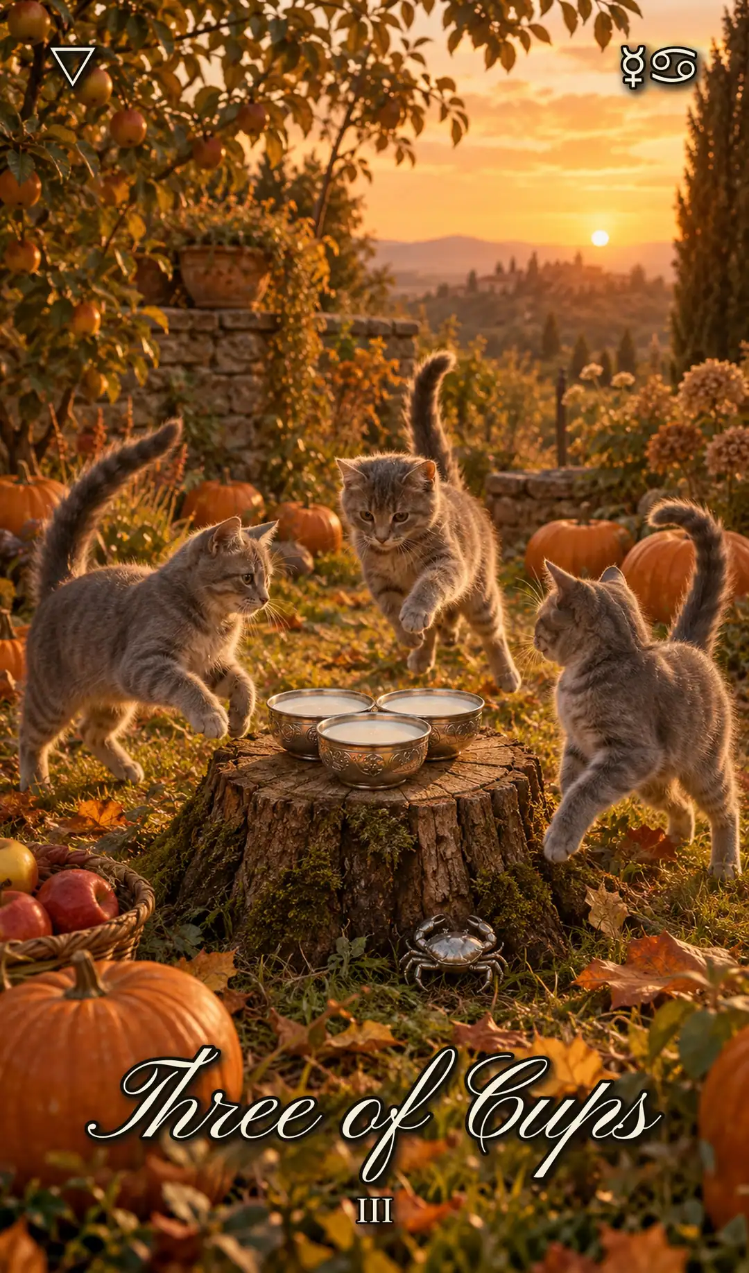 Three of Cups, Cat deck
