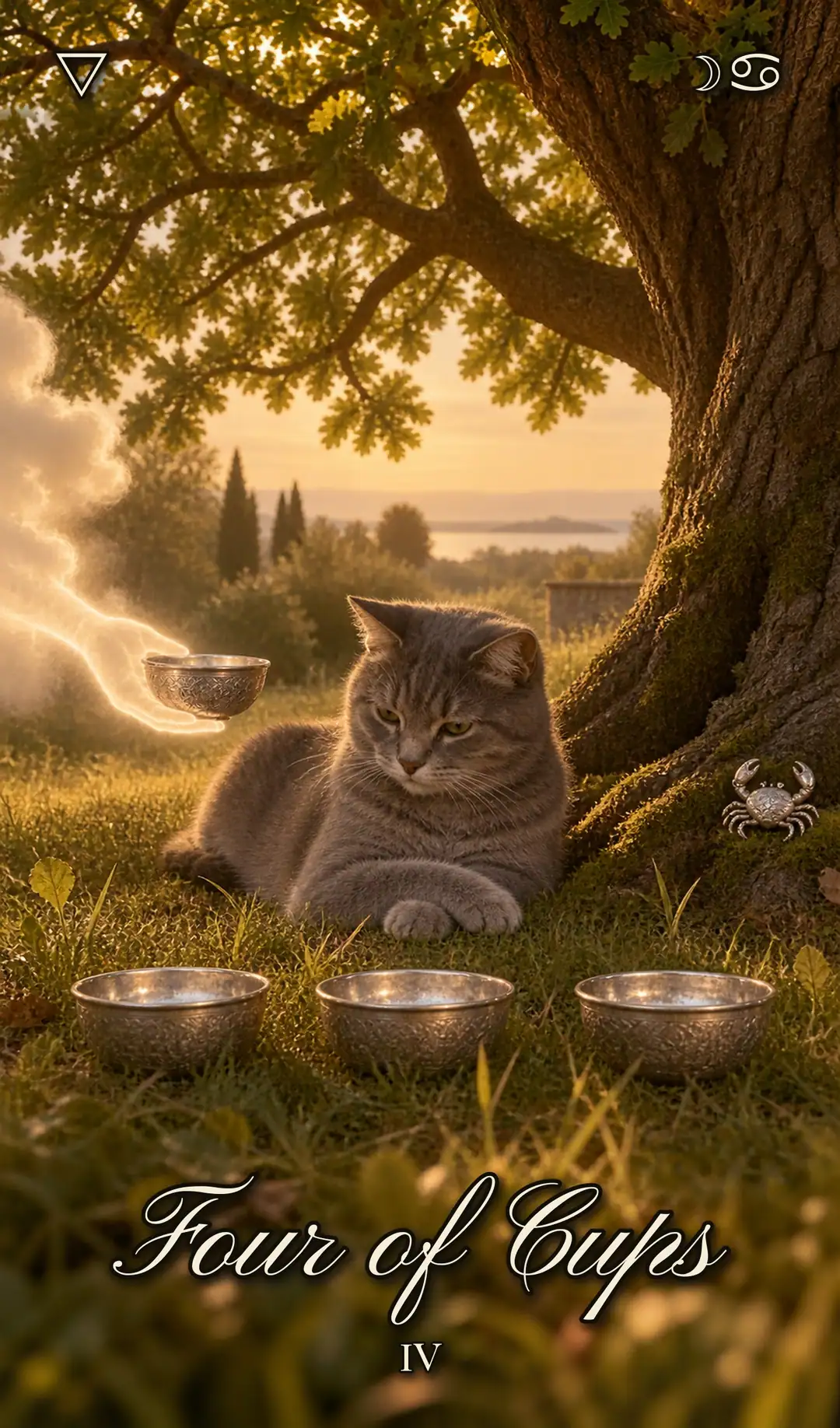 Four of Cups, Cat deck