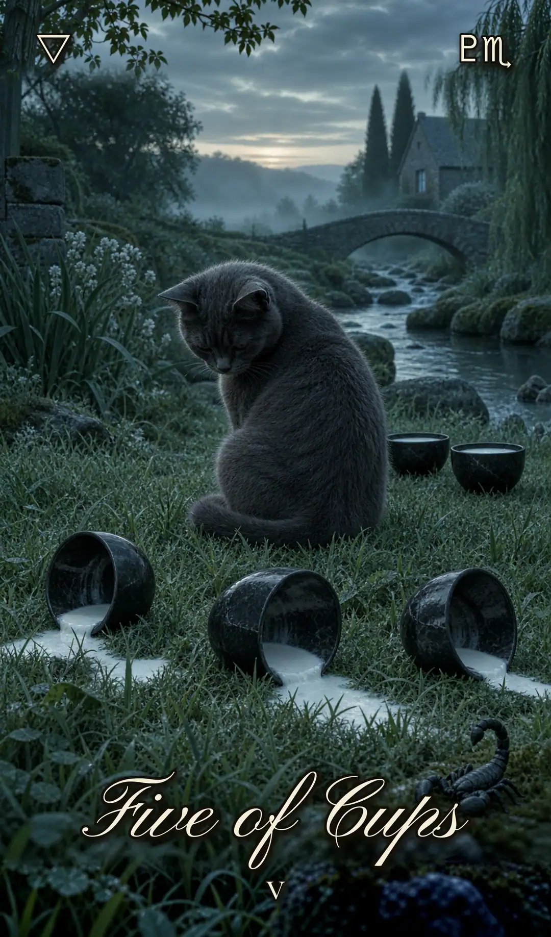 Five of Cups, Cat deck