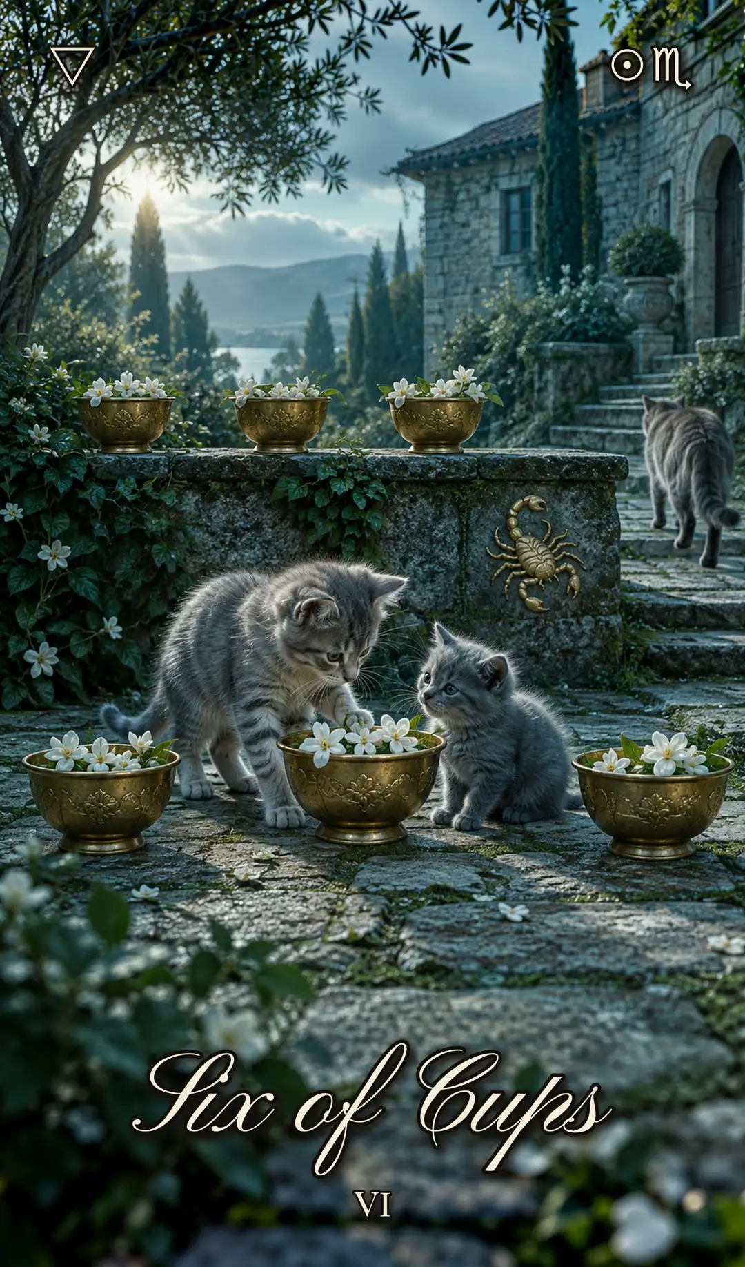 Six of Cups, Cat deck