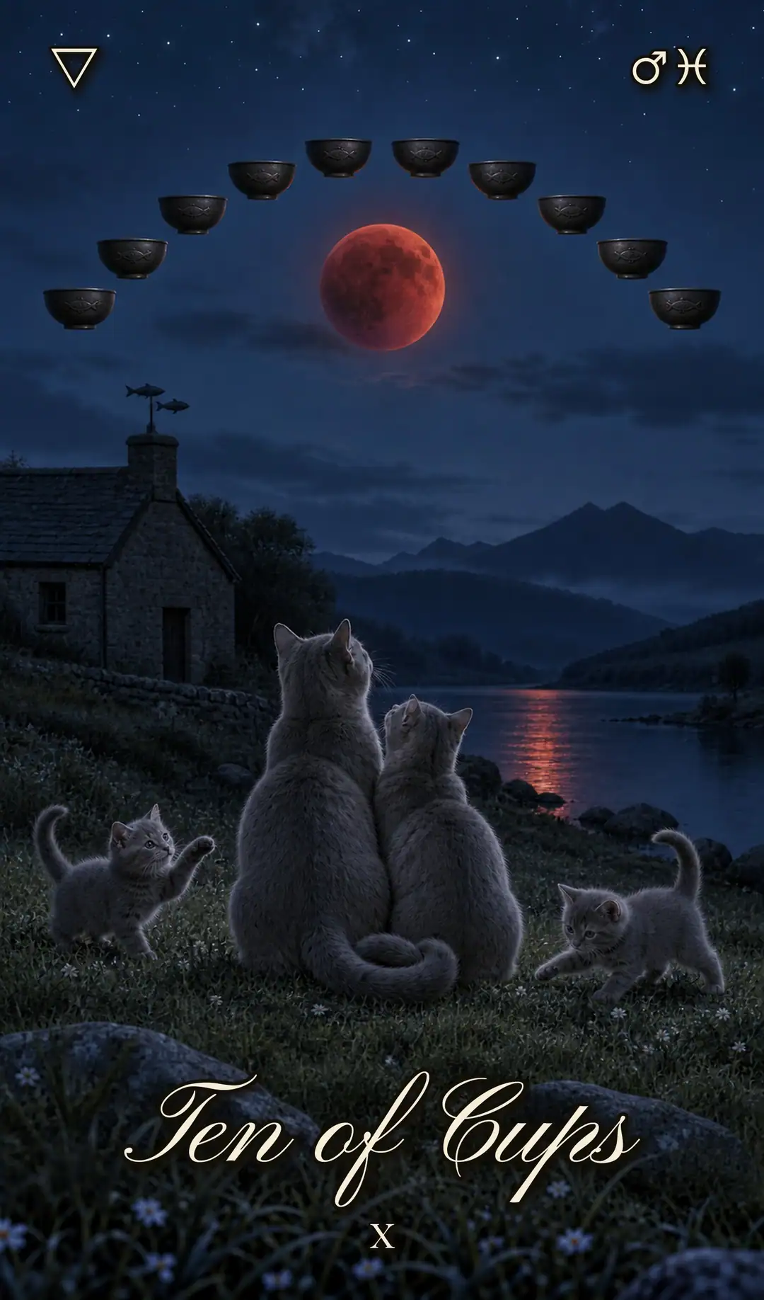 Ten of Cups, Cat deck