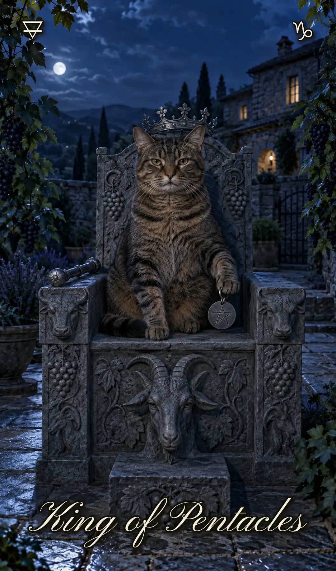 King of Pentacles, Cat deck