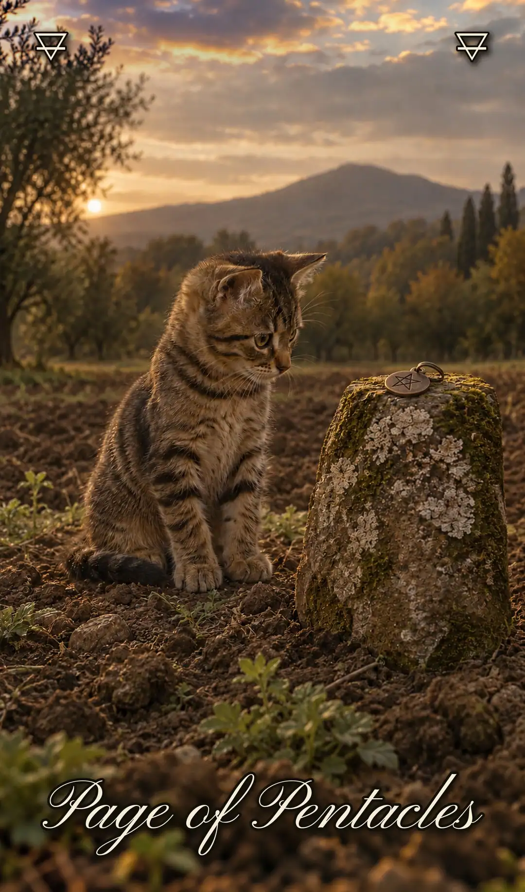 Page of Pentacles, Cat deck