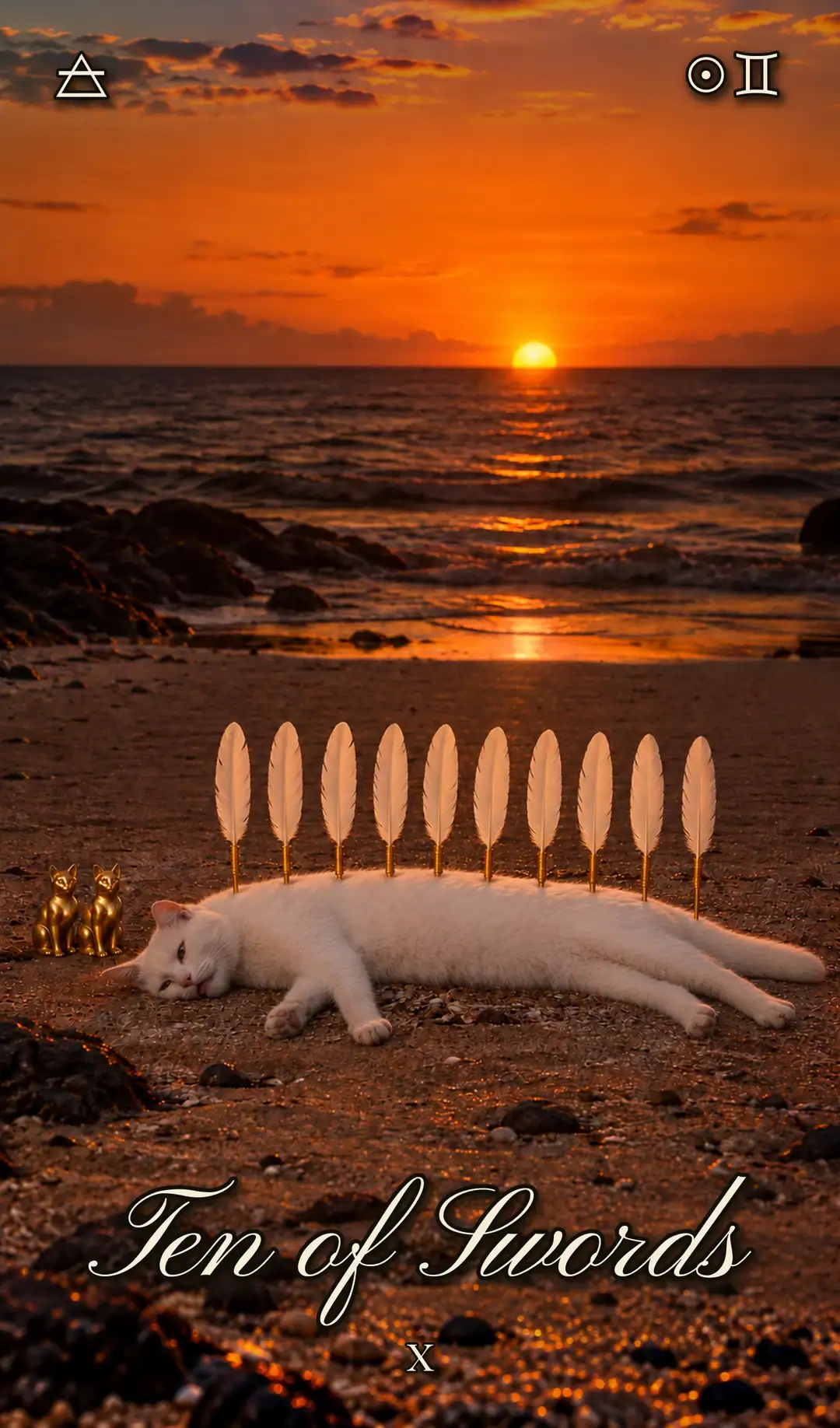 Ten of Swords, Cat deck