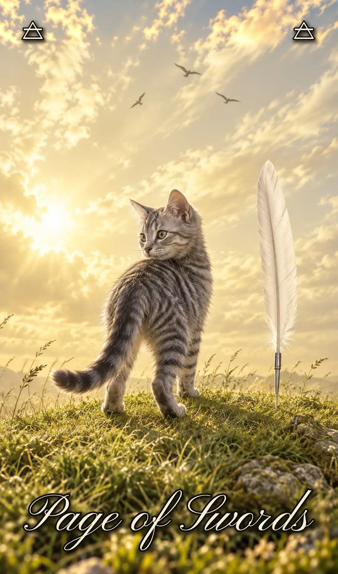 Page of Swords, Cat deck
