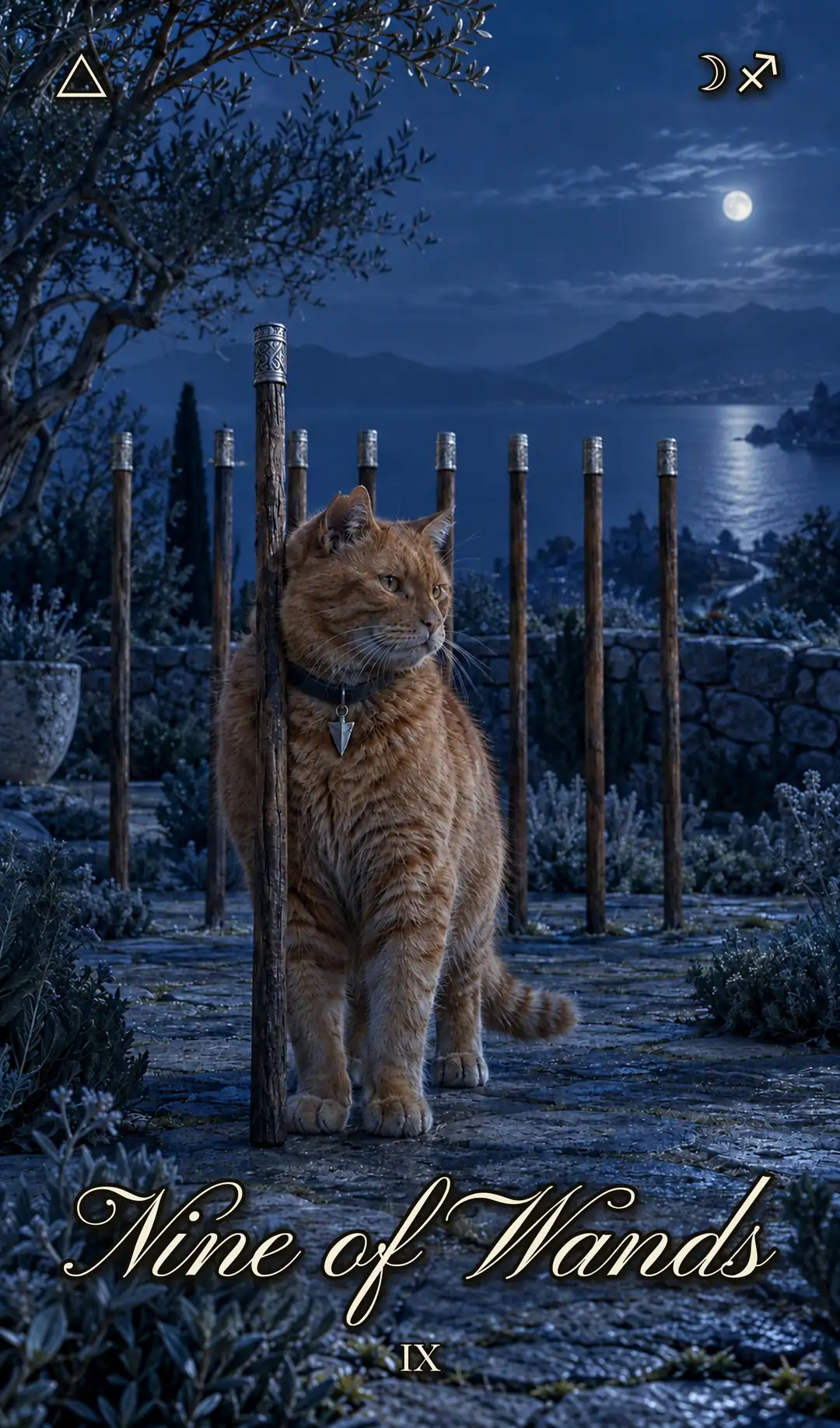 Nine of Wands, Cat deck