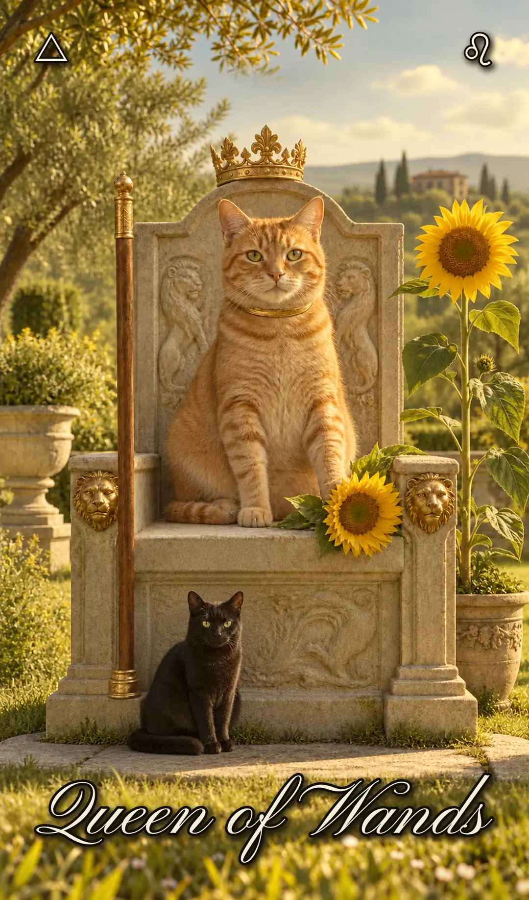 Queen of Wands, Cat deck