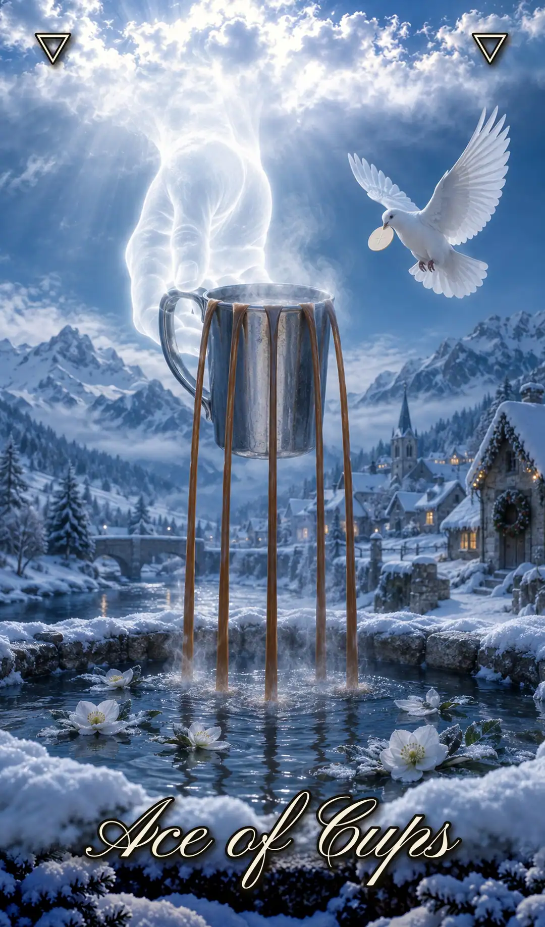Ace of Cups, ACE. Christmas deck.