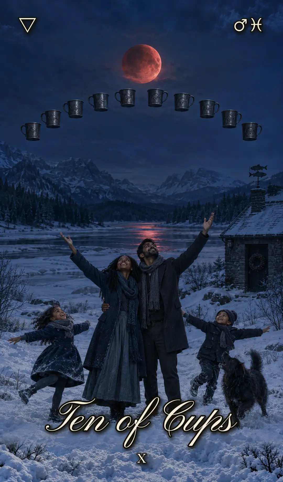 Ten of Cups, X. Christmas deck.