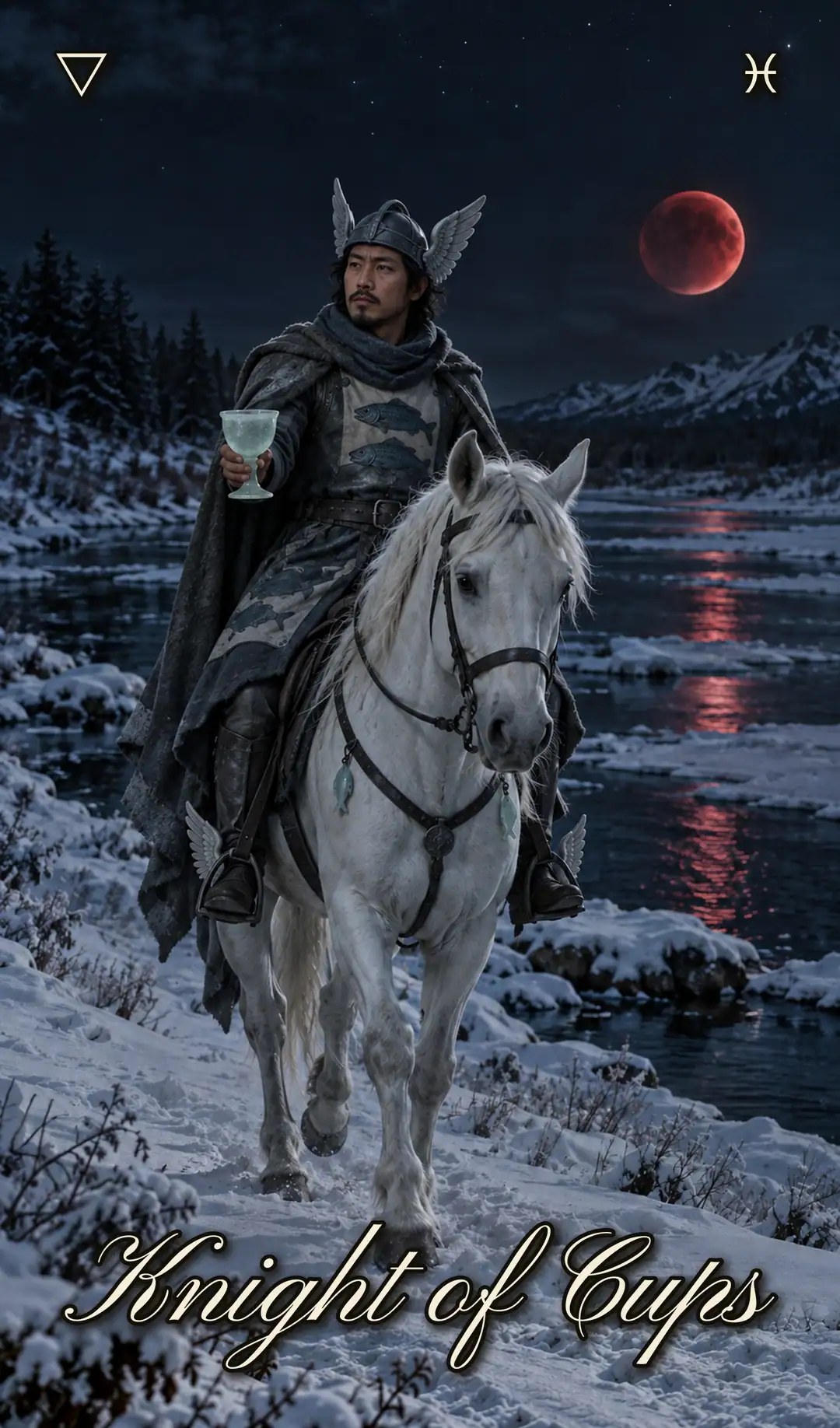 Knight of Cups, KNIGHT. Christmas deck.