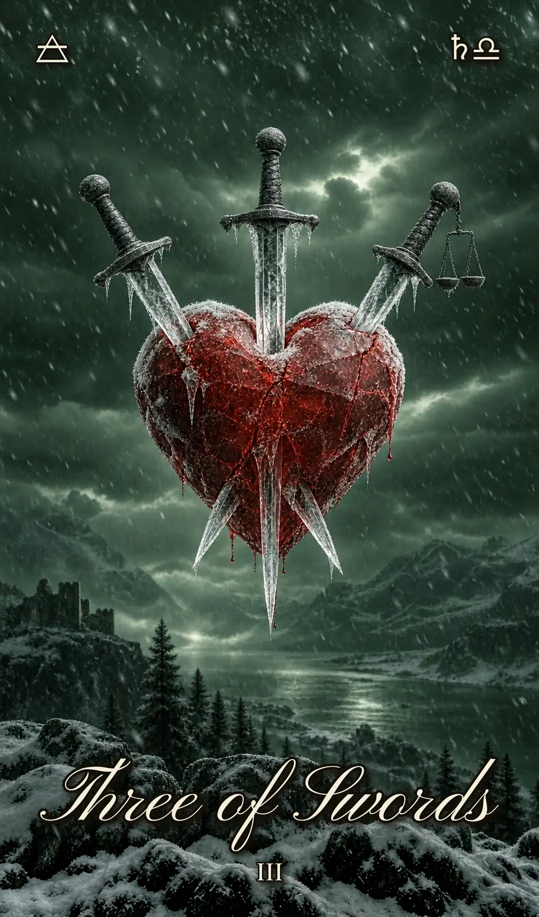 Three of Swords, III. Christmas deck.