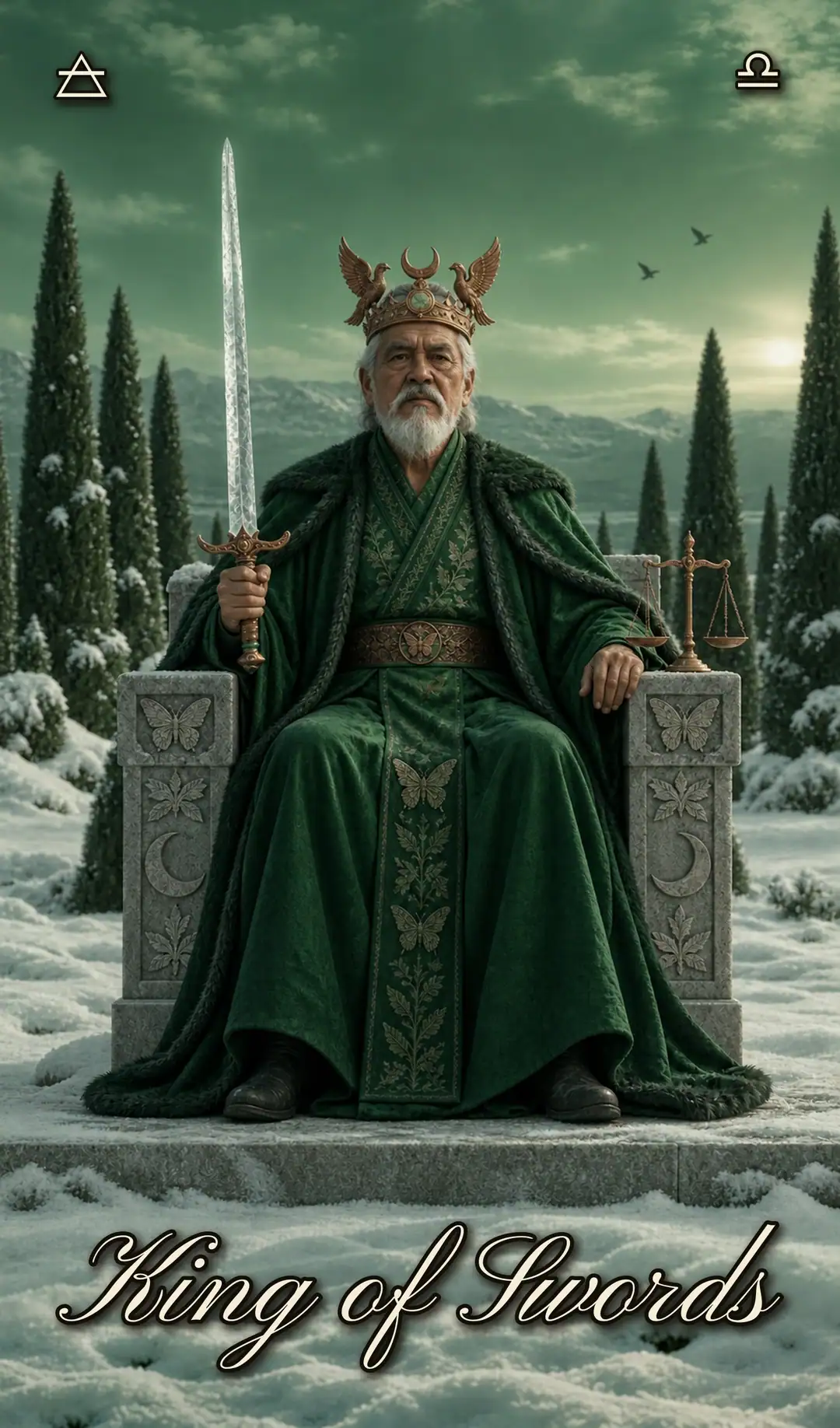 King of Swords, KING. Christmas deck.