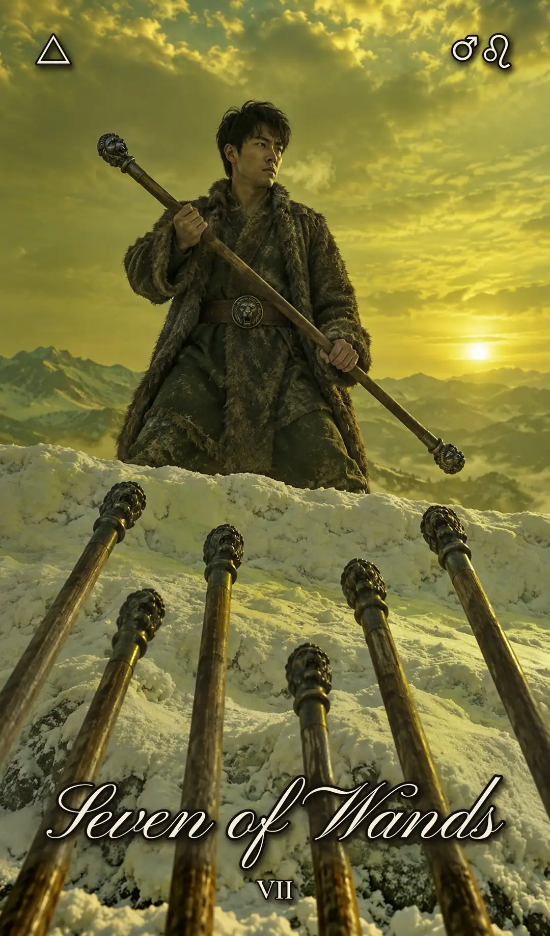 Seven of Wands, VII. Christmas deck.
