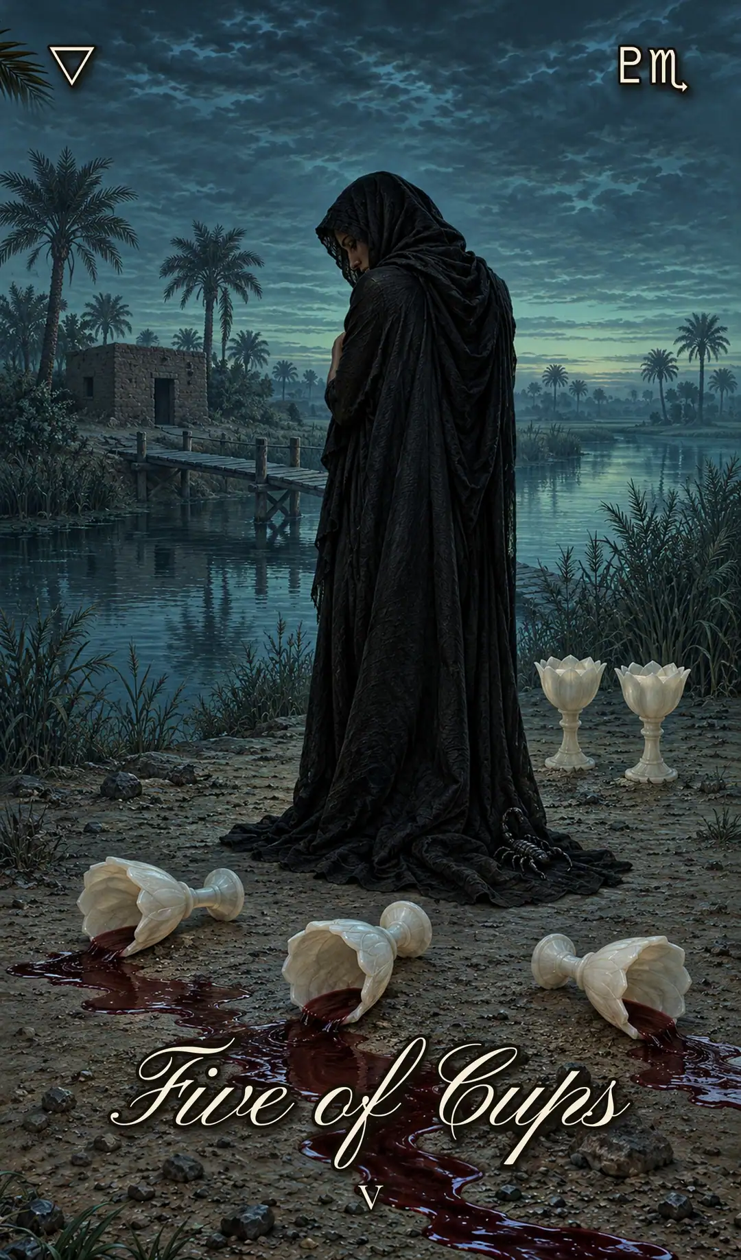 Five of Cups, Isis deck
