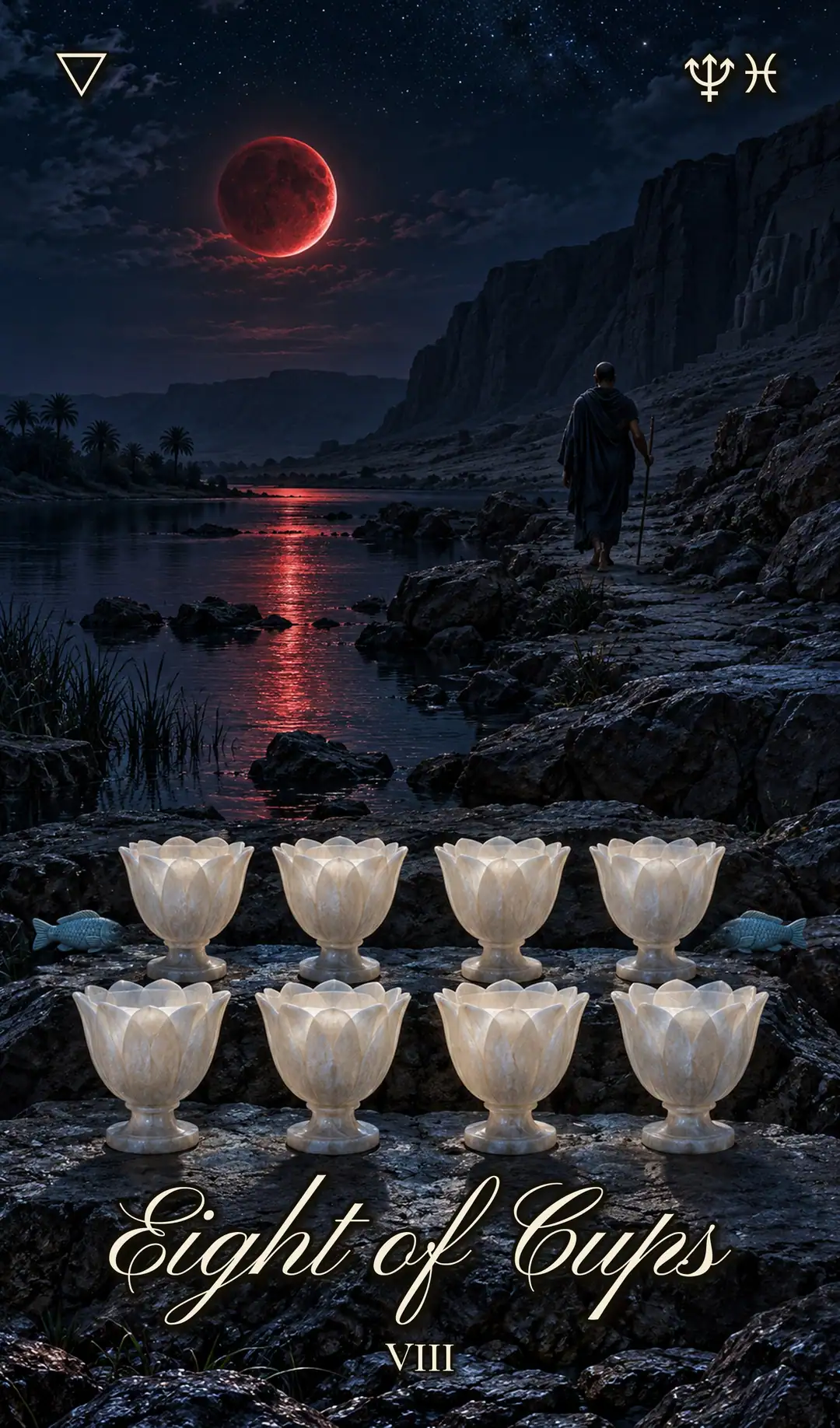 Eight of Cups, Isis deck