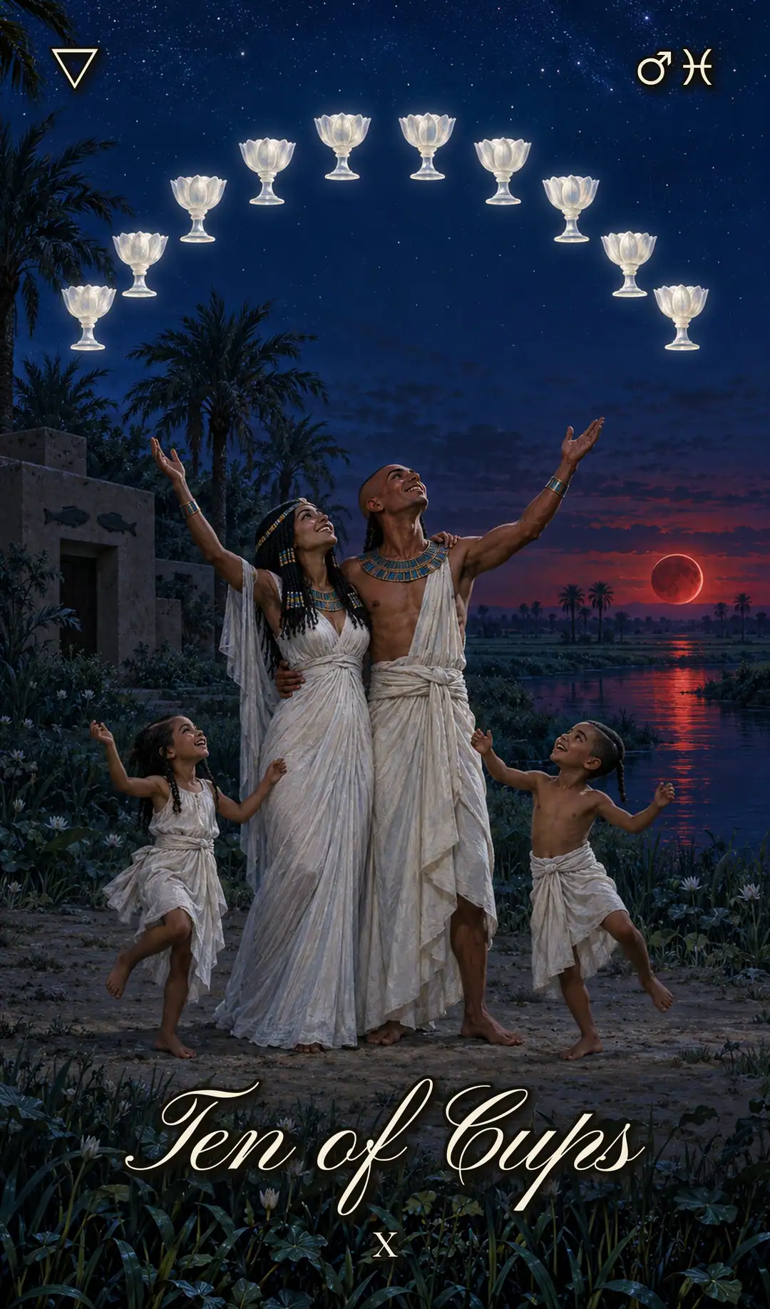 Ten of Cups, Isis deck