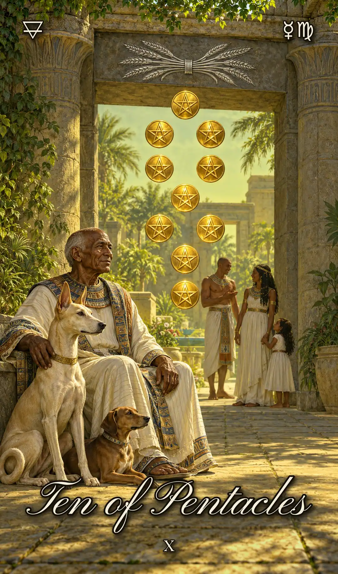 Ten of Pentacles, Isis deck