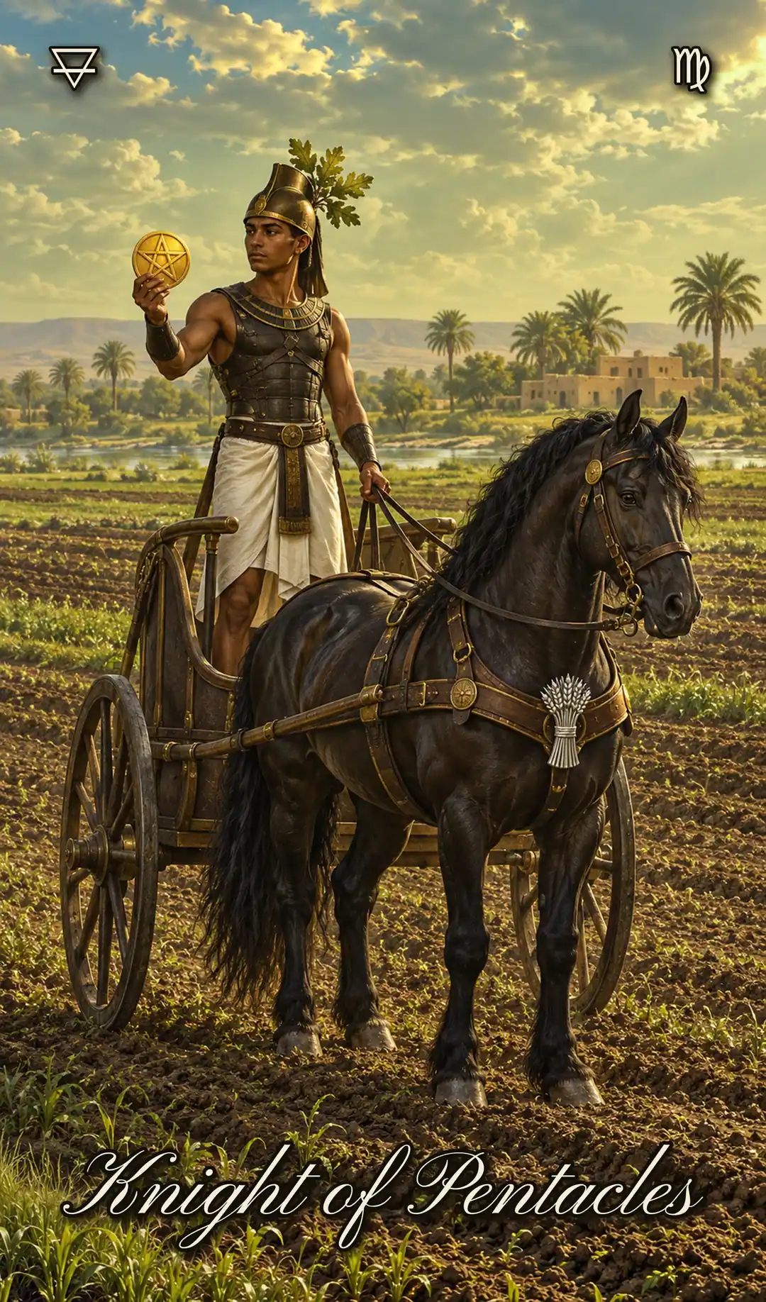 Knight of Pentacles, Isis deck