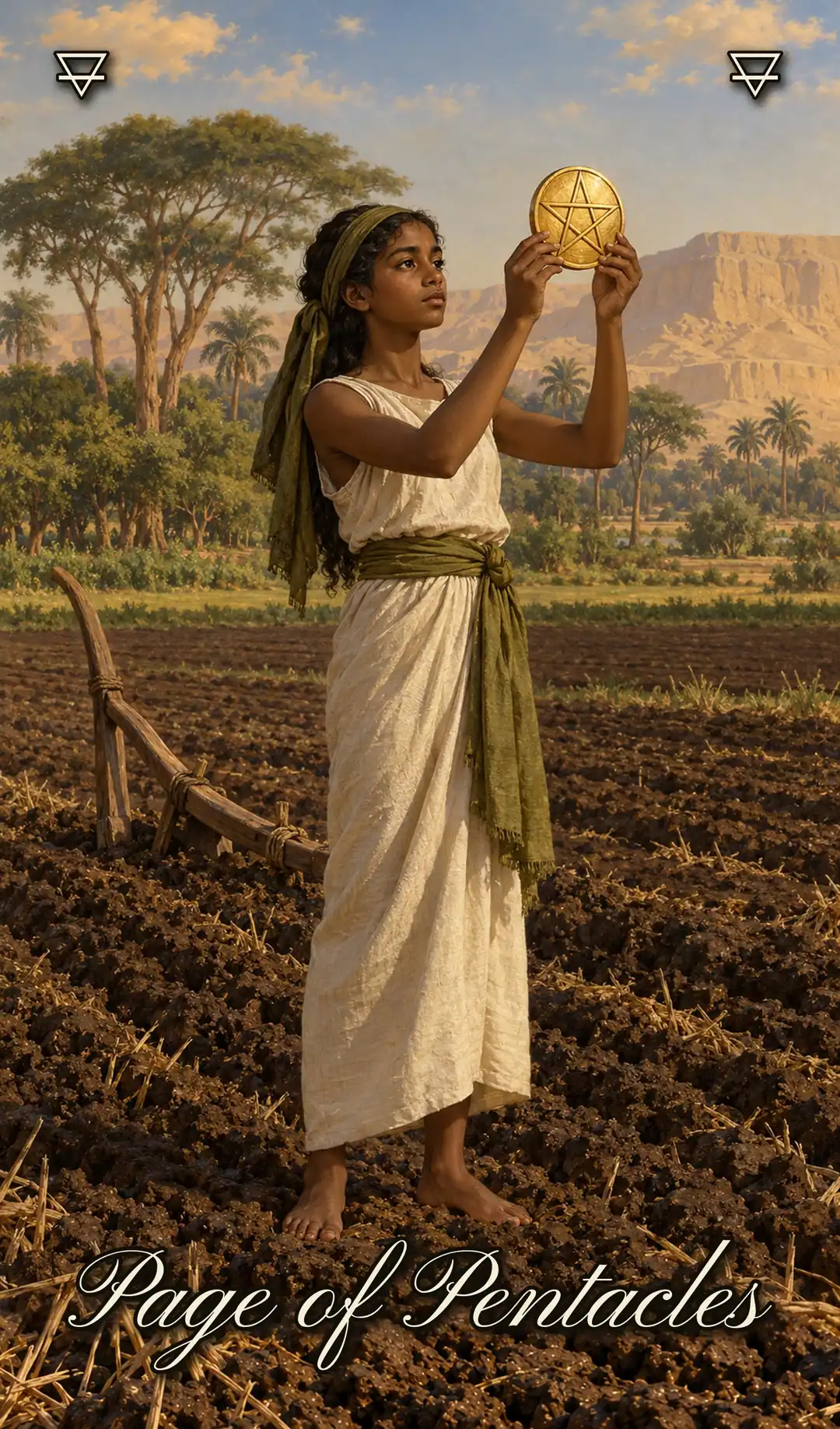 Page of Pentacles, Isis deck