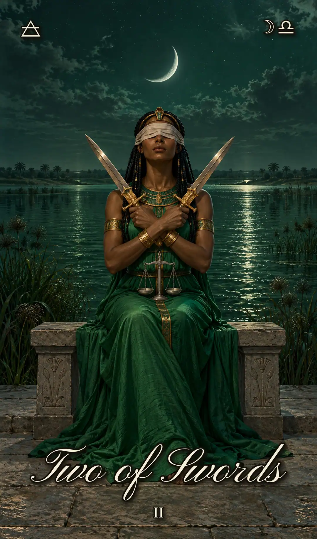 Two of Swords, Isis deck
