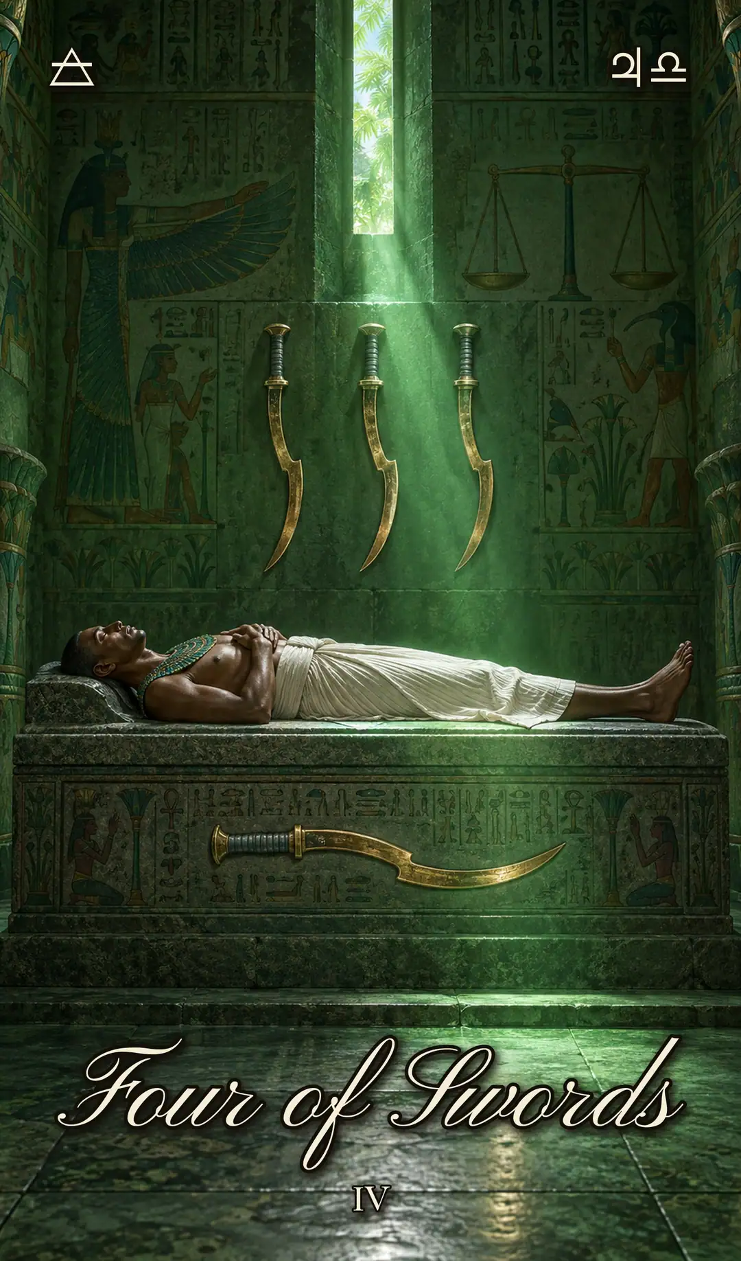 Four of Swords, Isis deck