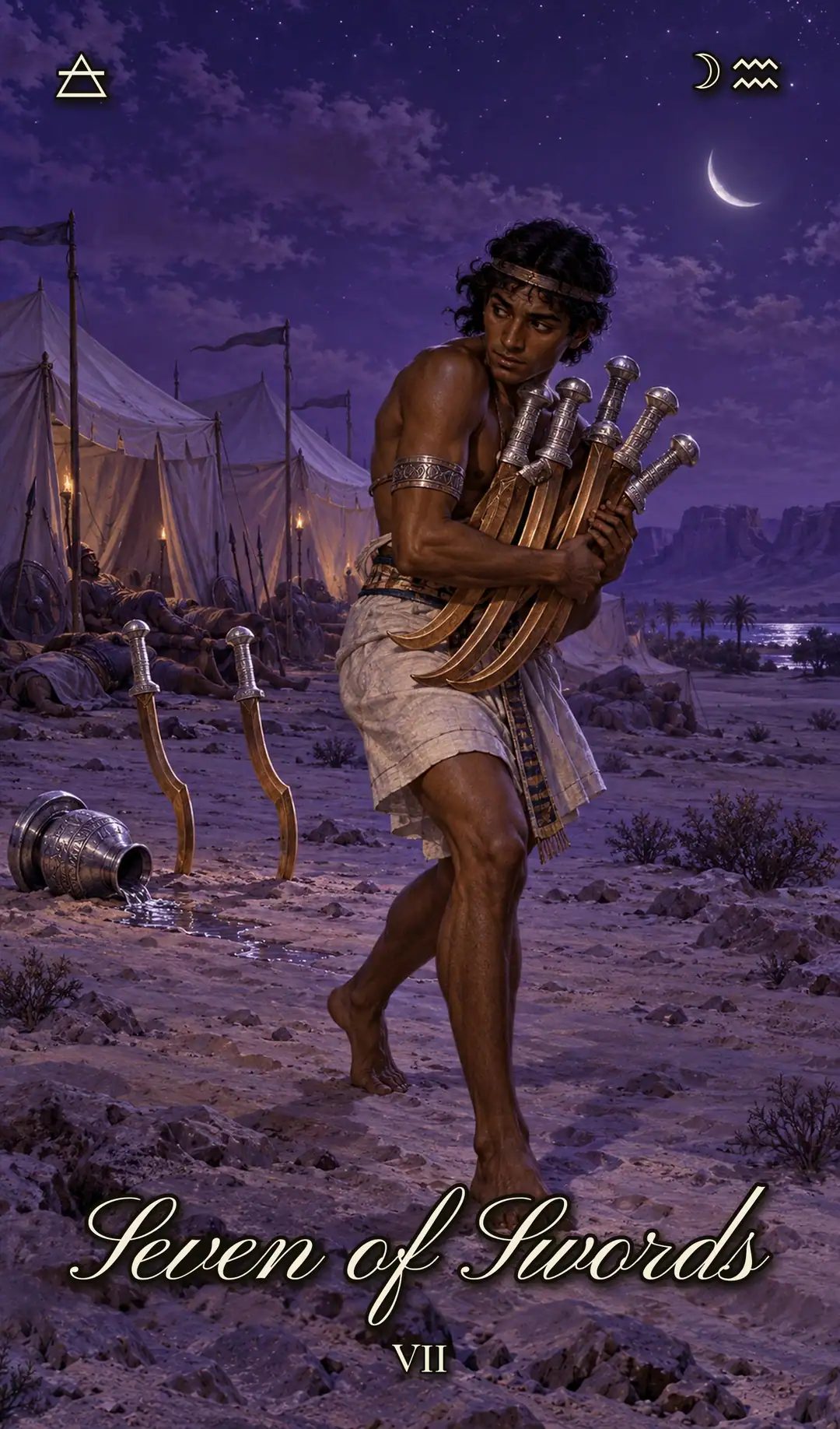 Seven of Swords, Isis deck