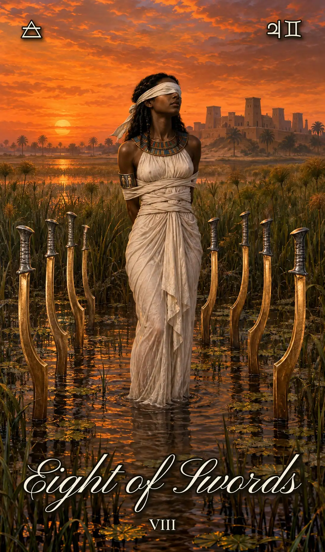 Eight of Swords, Isis deck
