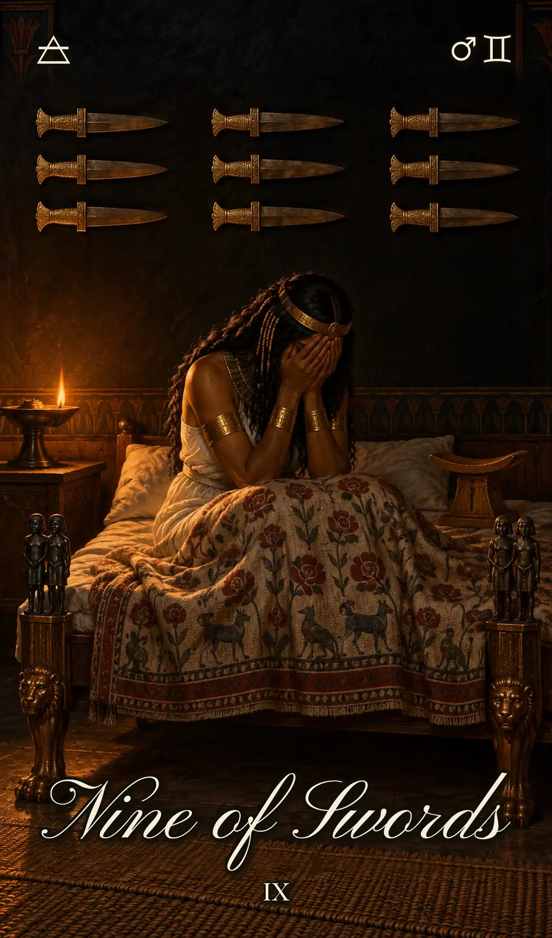 Nine of Swords, Isis deck