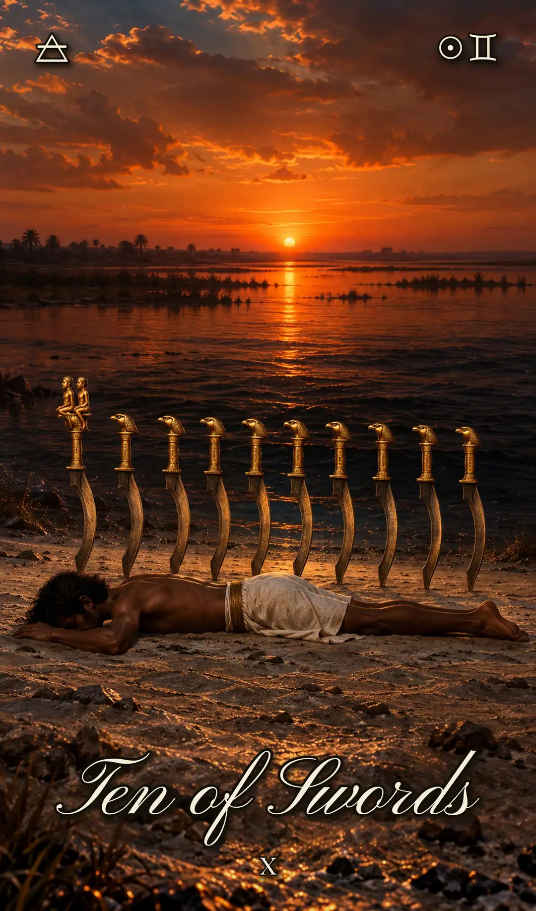 Ten of Swords, Isis deck