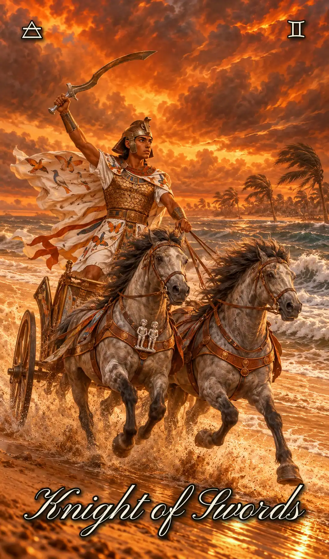 Knight of Swords, Isis deck