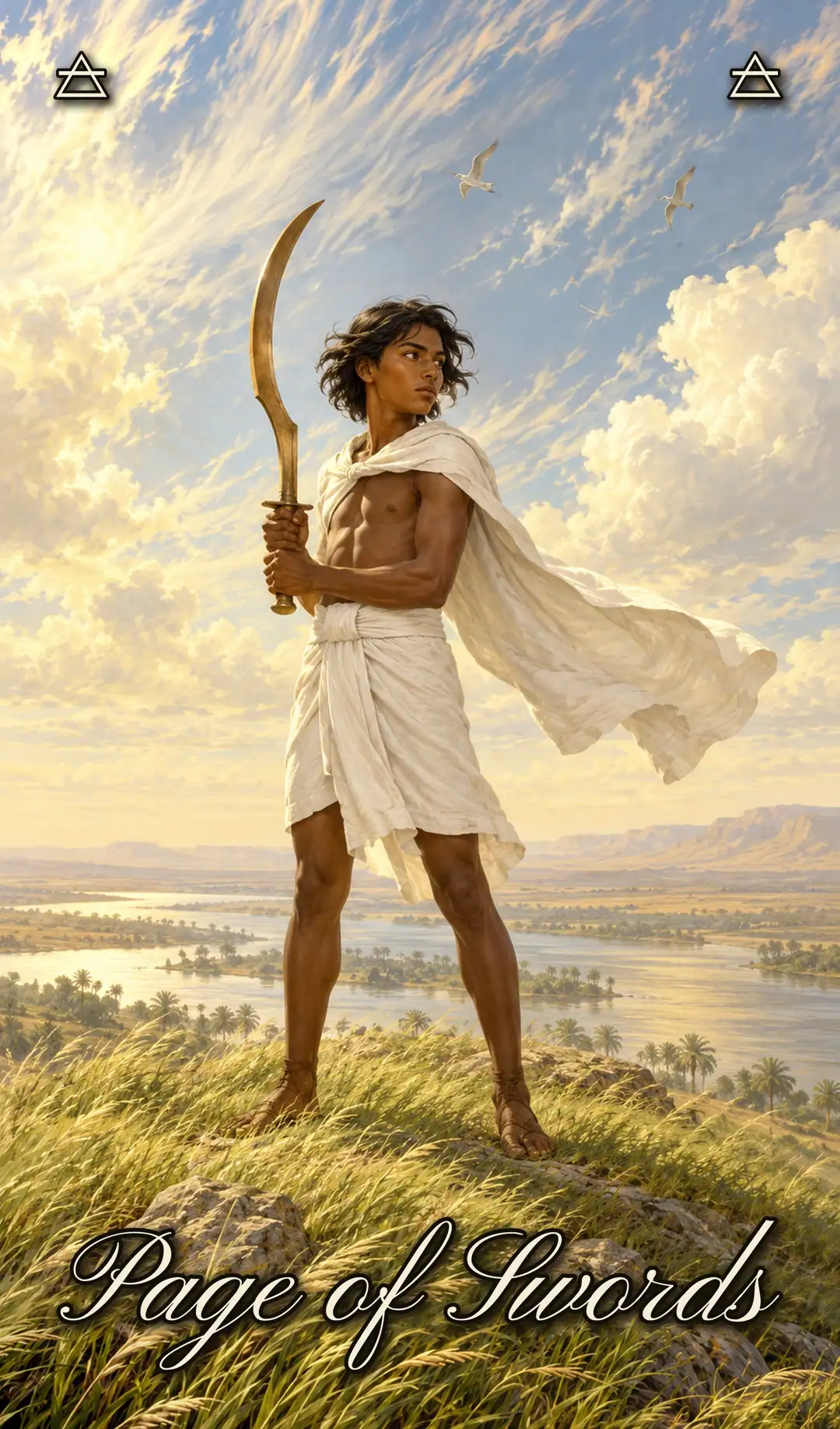 Page of Swords, Isis deck