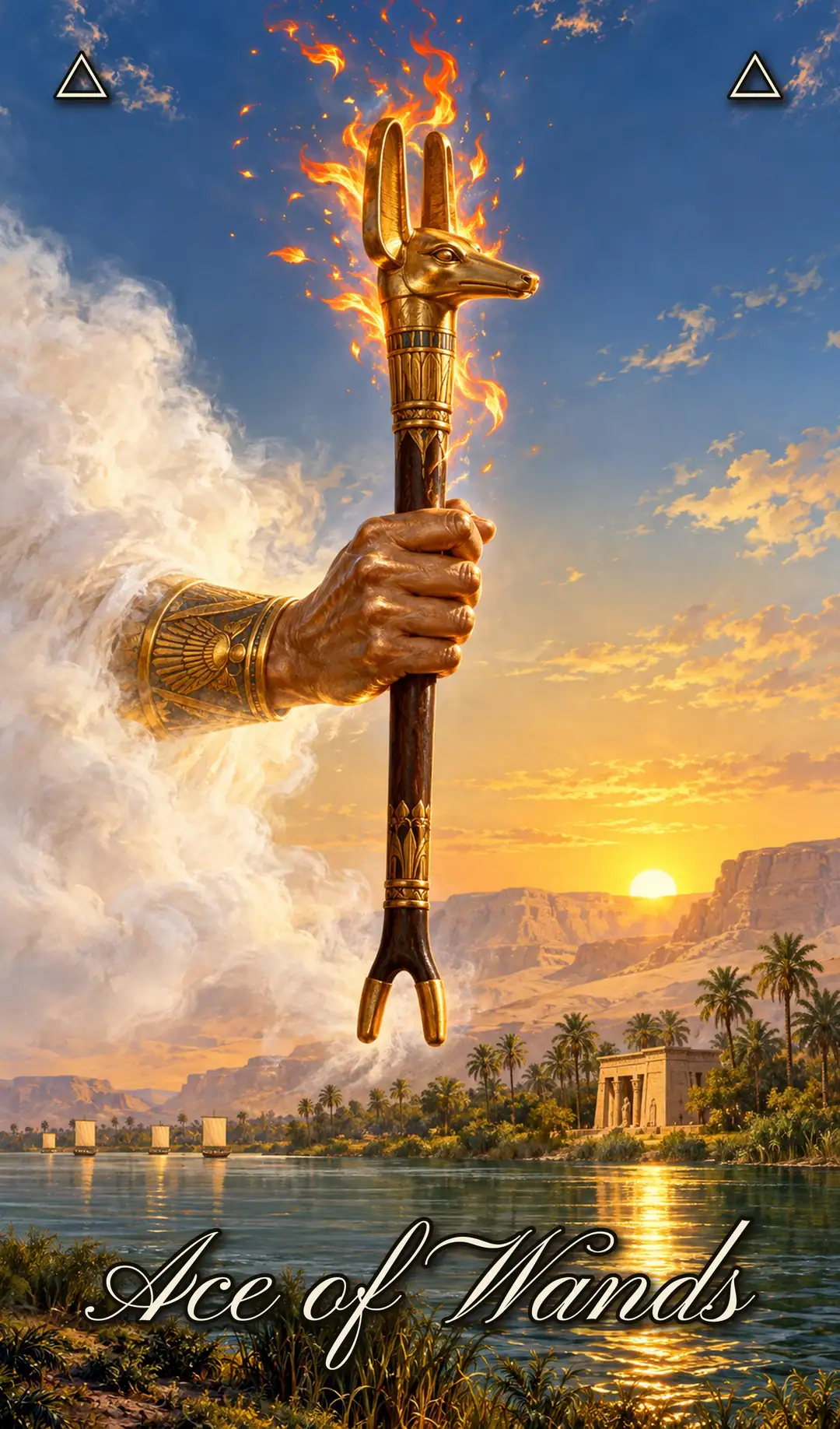 Ace of Wands, Isis deck