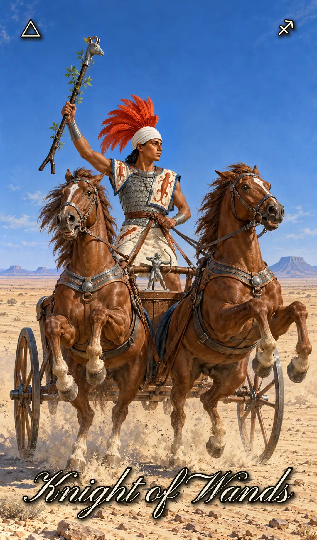 Knight of Wands, Isis deck