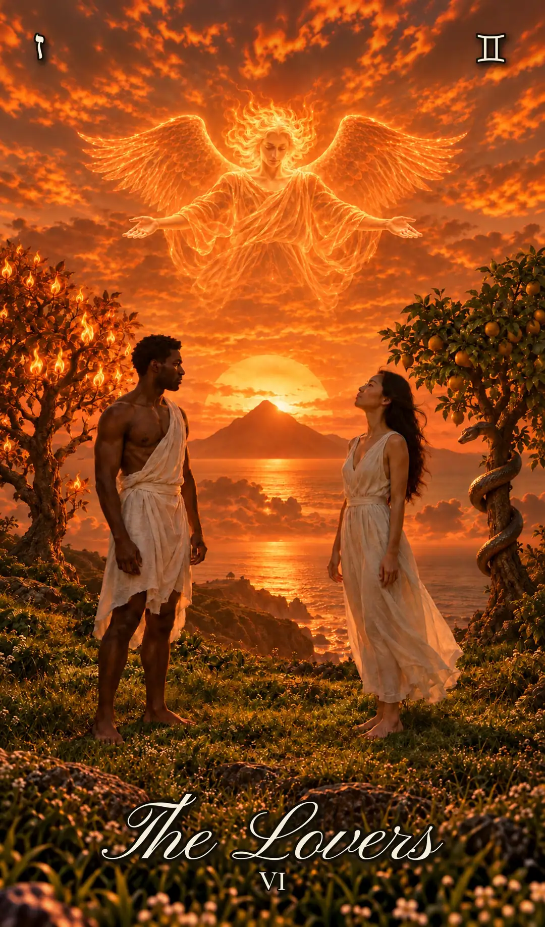 The Lovers, Pisces deck