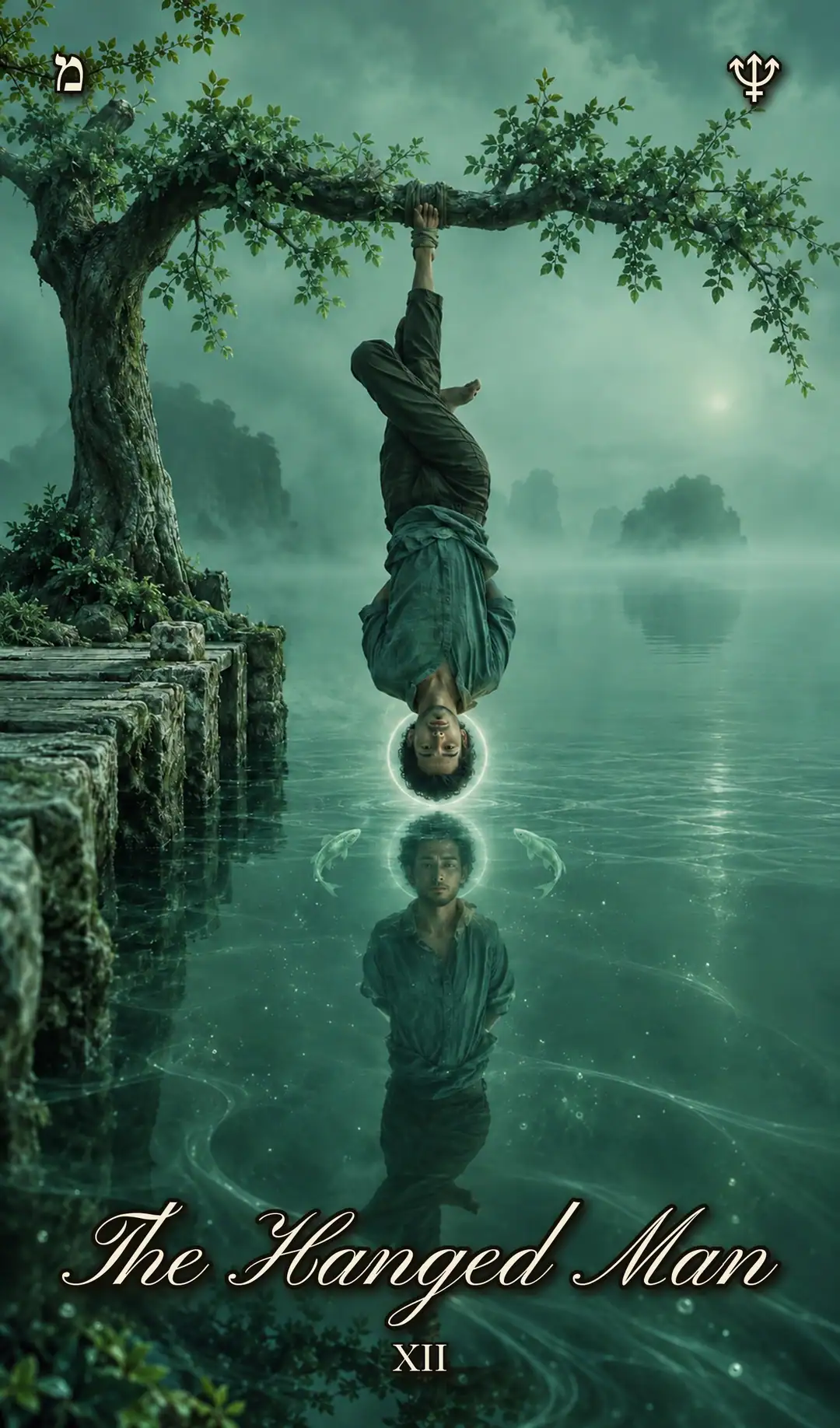 The Hanged Man, Pisces deck