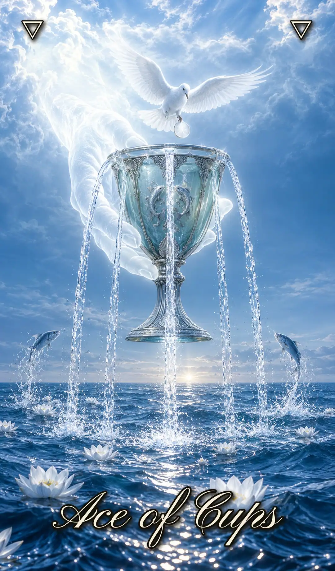 Ace of Cups, Pisces deck
