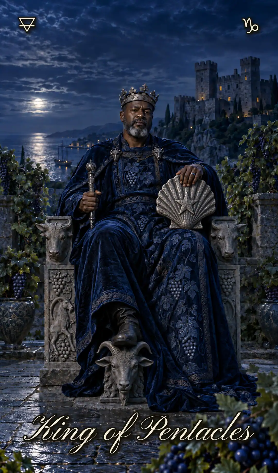 King of Pentacles, Pisces deck