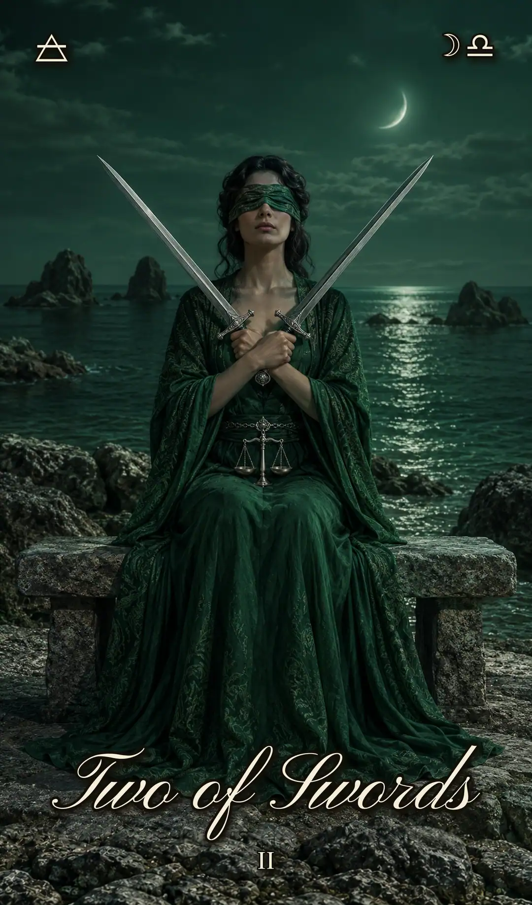 Two of Swords, Pisces deck